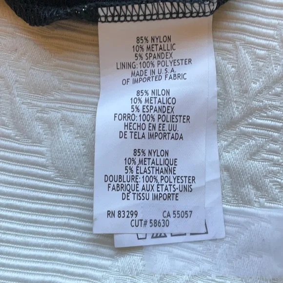 Tiana B - Black Metallic Glitter V-neck Sleeveless Dress, 22W - Picture 7 of 10